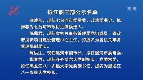 黑龙江省干部公示更新，深化公开透明助力地方治理现代化